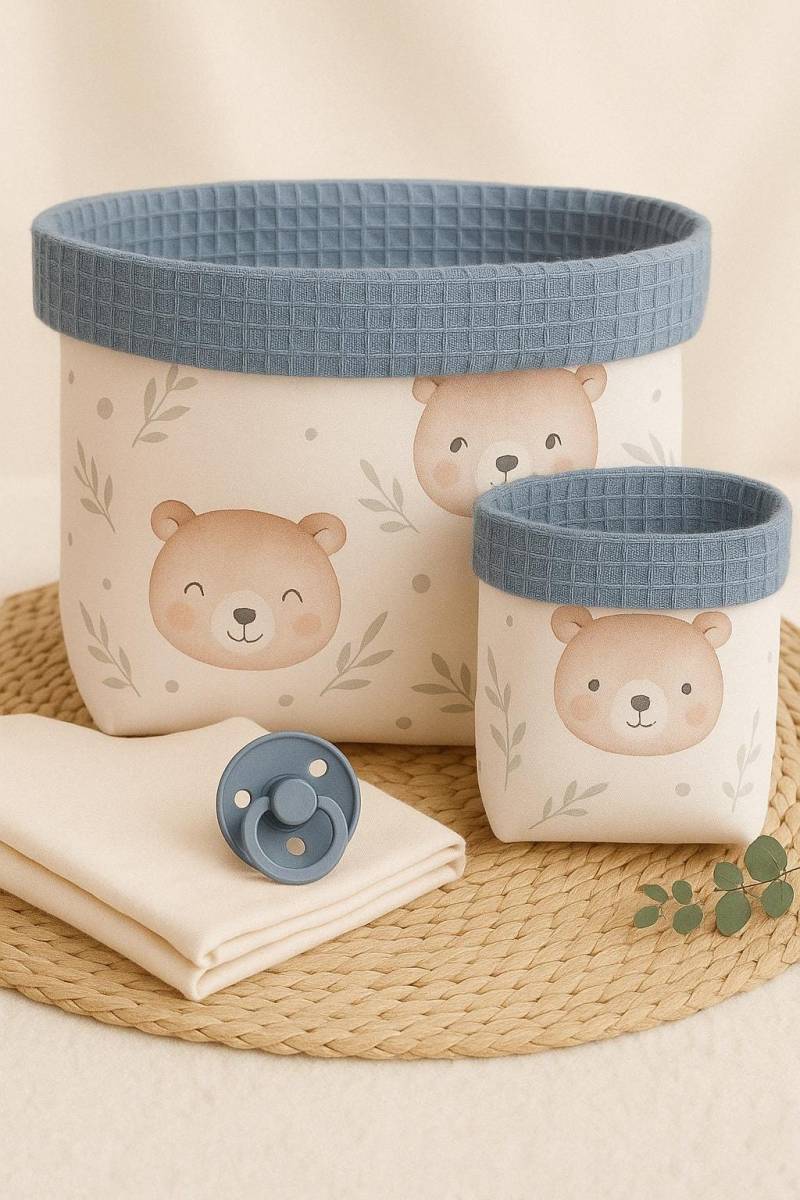 Utensilo - Bär Körbchen Wickeltisch Aufbewahrungskörbchen Wickeltischkörbchen Stoffkörbchen Utensilos von Etsy - PinkCloudsBabyShop