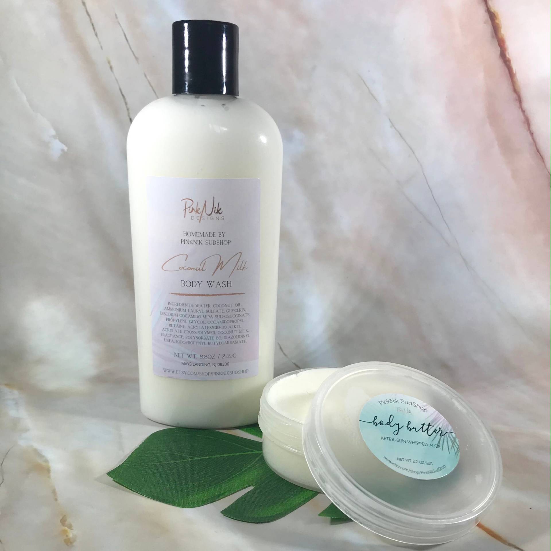 Kokosmilch Körperwäsche Und Aloe Butter Set Kokosmilch Körperwäsche Und Aloe Butter Set von Etsy - PinkNikSudShop
