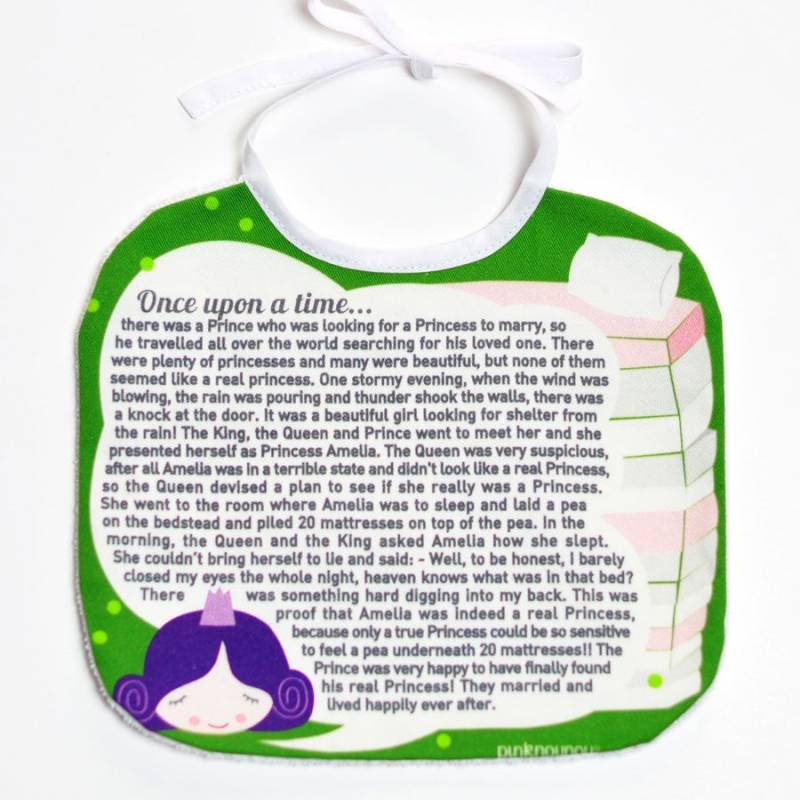 Baby Lätzchen Mit Prinzessin Und Die Erbse Märchen, Märchen-Lätzchen, Weihnachten Geschenke Unter 20 von Etsy - PinkNounou