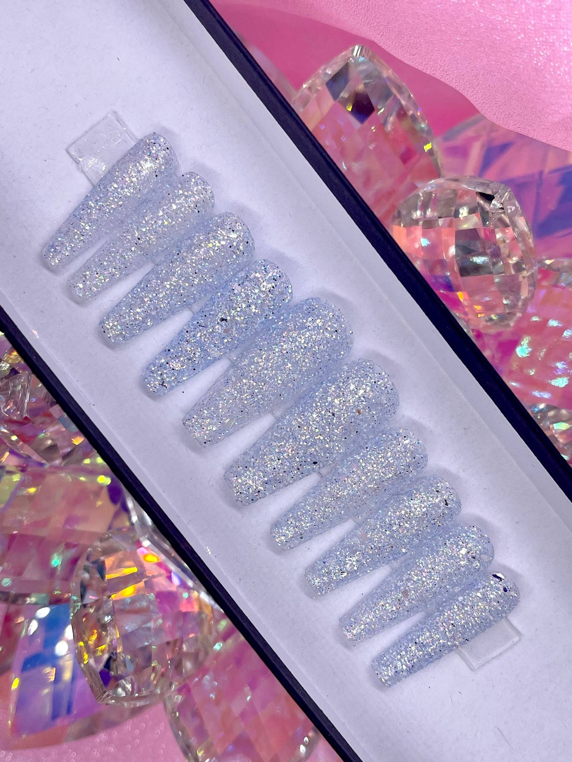 Frozen | Blue Sugar Glitter Press On Nails Frozen | Blue Sugar Glitter Press On Nails von Etsy - PinkiePromisesCo