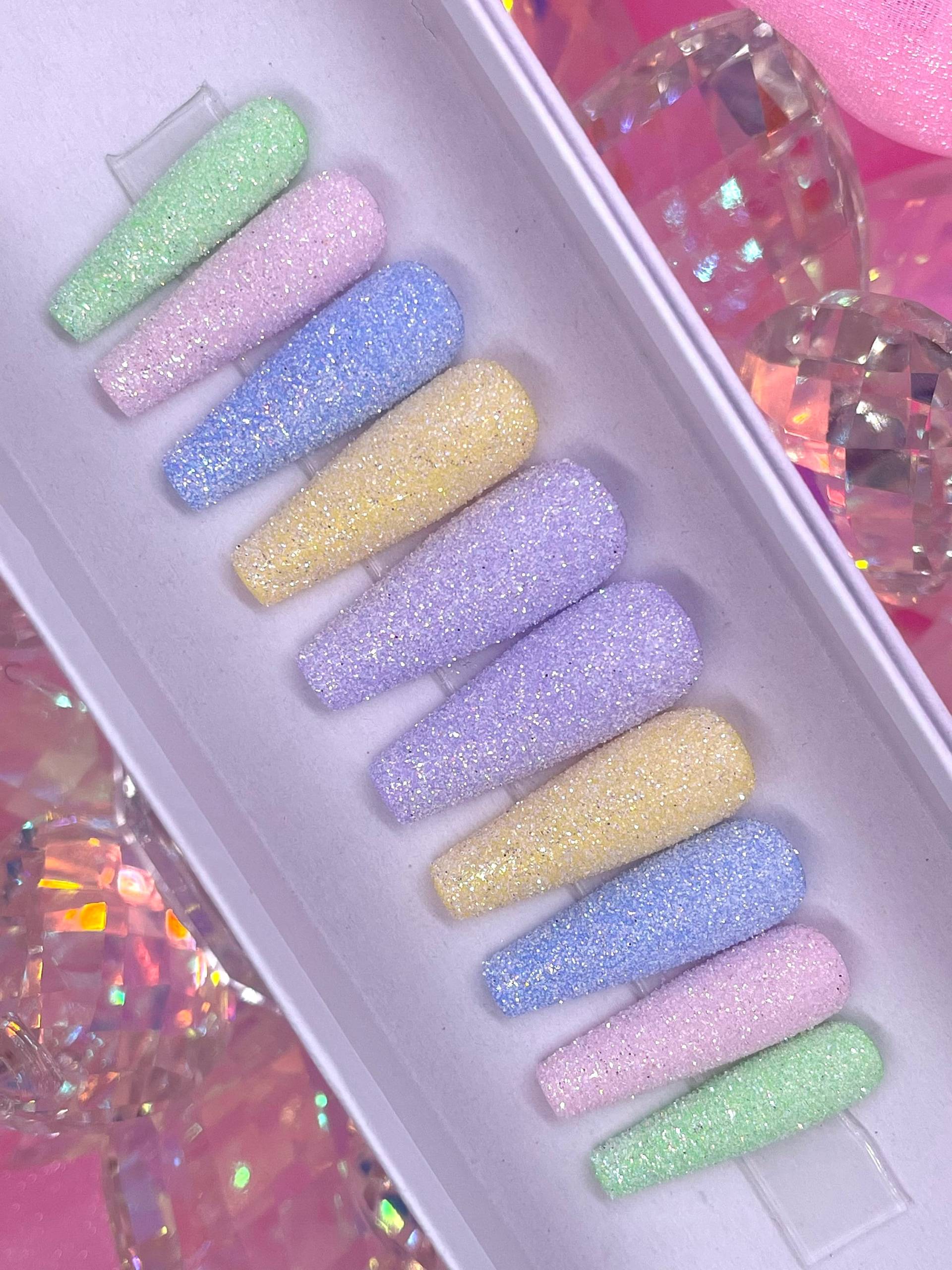 Ostereier | Lila/Gelb/Blau/Pink/Grün Ostern Zucker Glitter Drücken Sie Auf Die Nägel Ostereier | Lila/Gelb/Blau/Pink/Grün Ostern Zucker Glitter Drücken Sie Auf Die Nägel von Etsy - PinkiePromisesCo