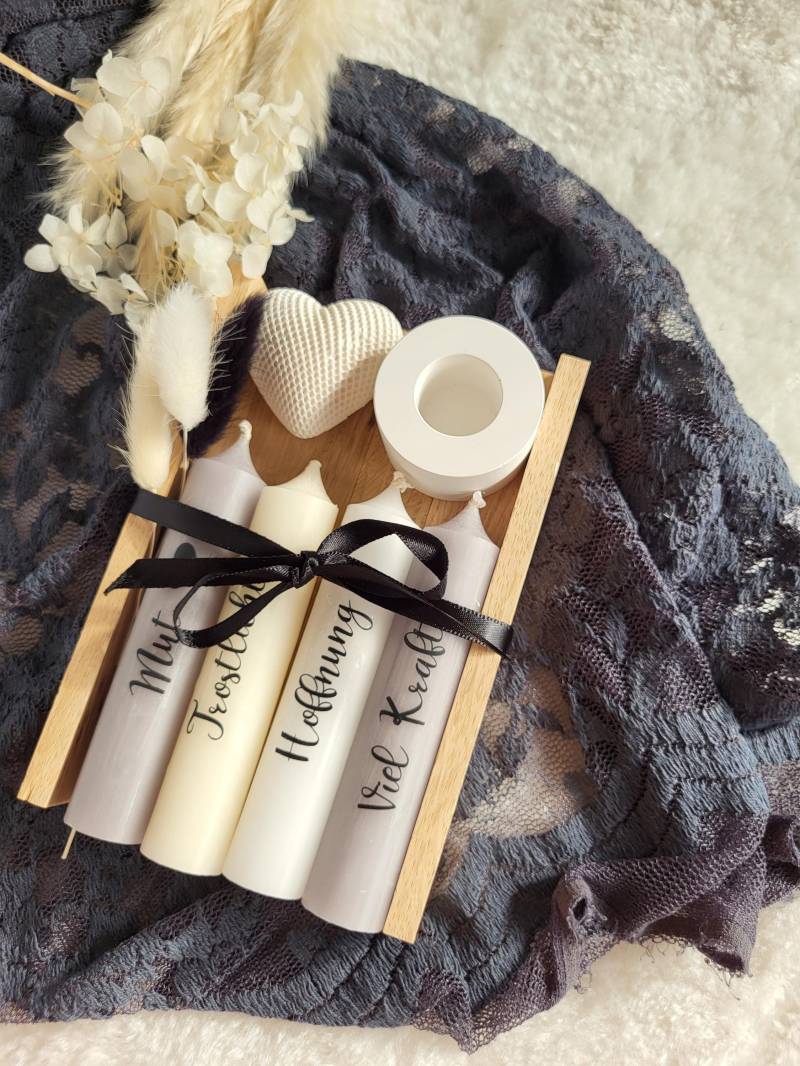 Trauerkerzen | Nimm Dir Was Du Brauchst Trauergeschenk Erinnerungslicht Beerdigung Beileid Anteilnahme Trostlicht Mitbringsel von Etsy - PinkysWelt