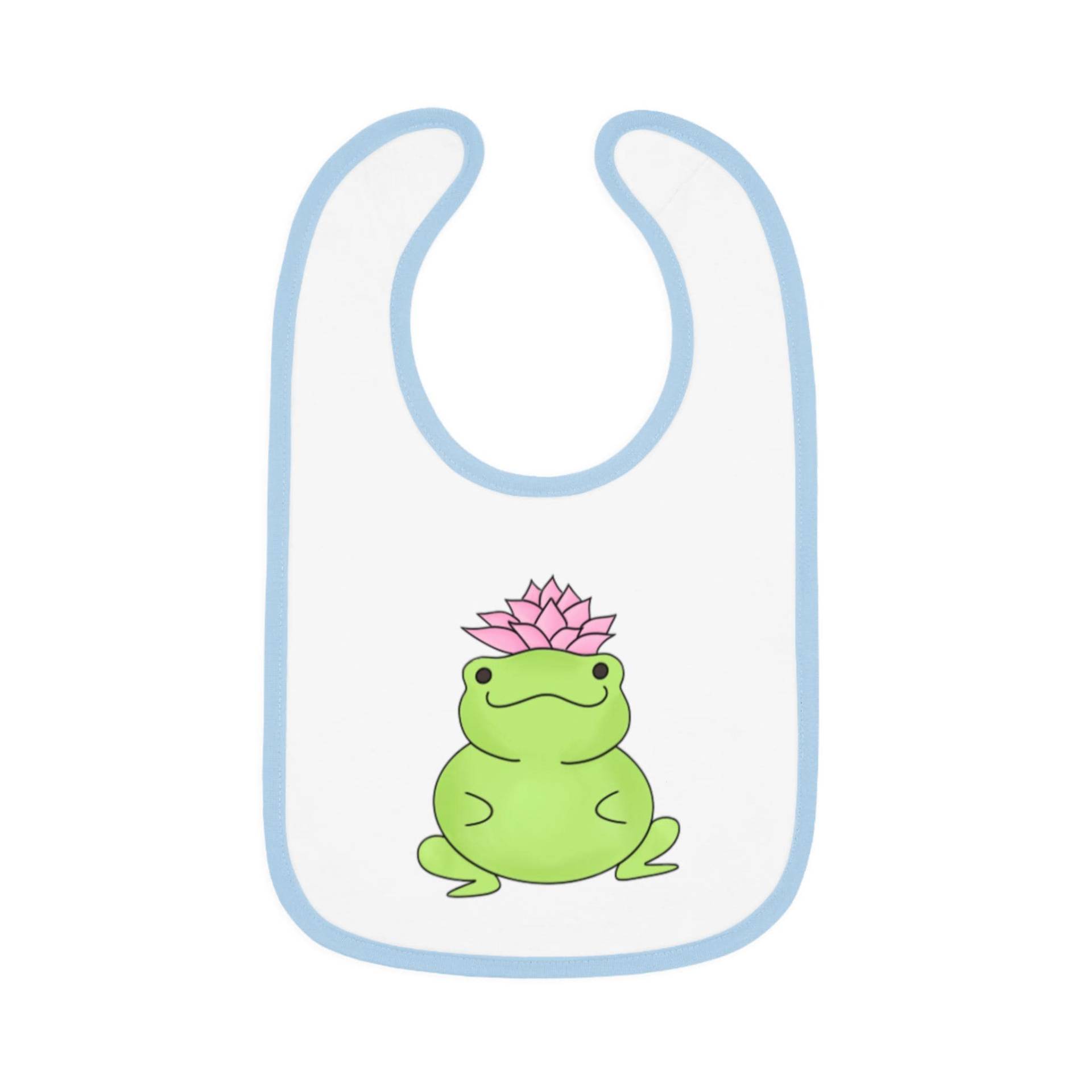 Niedliches Frosch Baby Lätzchen Mit Rosa Lotus Blume - Fairycore Lätzchen, Kawaii Design Niedliches Frosch Baby Lätzchen Mit Rosa Lotus Blume - Fairycore Lätzchen, Kawaii Design von Etsy - Pinniart