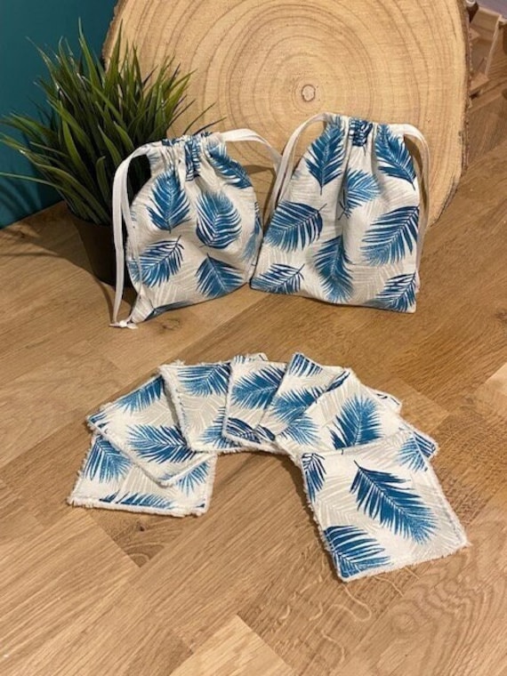 7 Waschbare Reinigungstücher - Make-Up-Entferner-Baumwolle Und Der Passende „Handflächen"-Beutel 7 Waschbare Reinigungstücher - Make-Up-Entferner-Baumwolle Und Der Passende „Handflächen"-Beutel von Etsy - Piqueetfantaisie