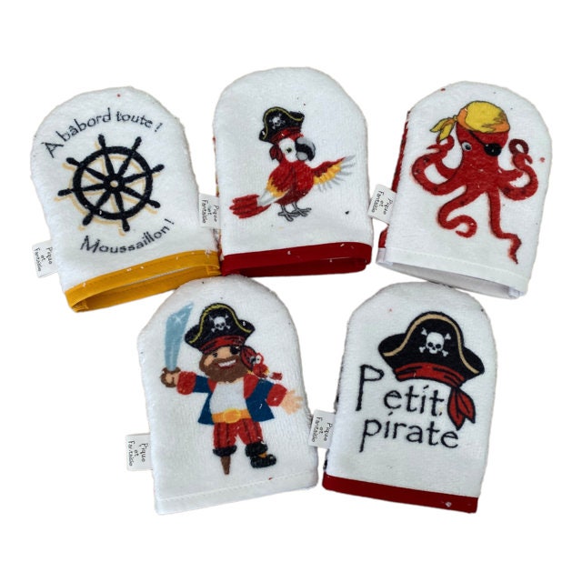 Mini-Handschuhe - Waschbare Tücher Pirates Make-Up-Entferner-Pads von Etsy - Piqueetfantaisie