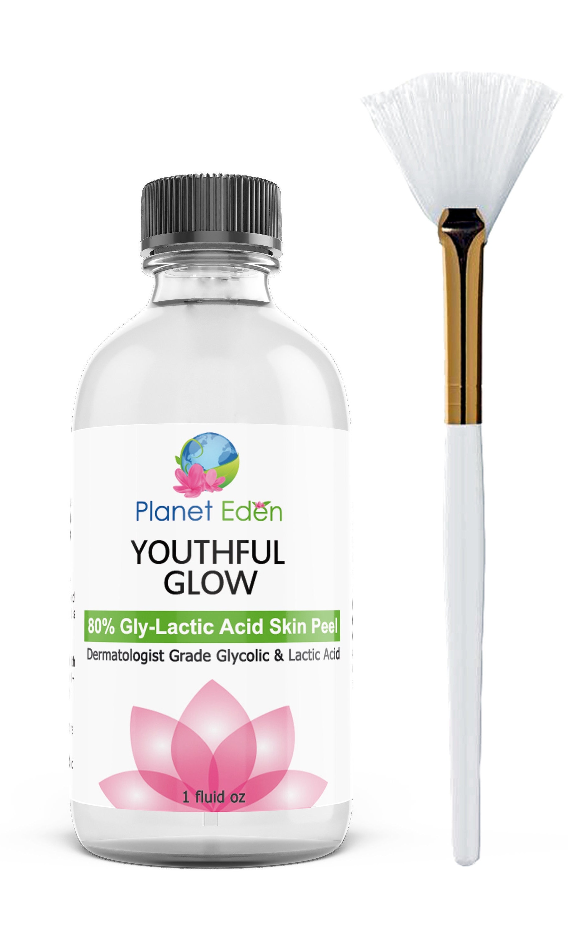 Planet Eden 80% Gly-Lactic Glycolic Und Milchsäure Skin Peel Kit Mit Kostenloser Fächerbürste - Anti Aging, Falten, Sonnenschäden von Etsy - PlanetEden
