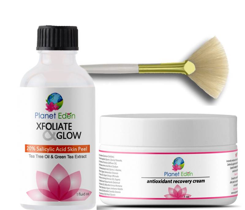 Salicylsäure-Hautpeeling-Kit Mit 1 Unze Antioxidativer Rückfettungscreme Und Fächerbürste von Etsy - PlanetEden