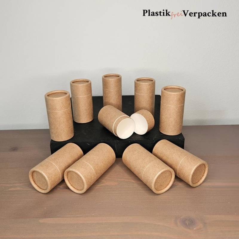 Deohülsen 40Ml Aus Kraftpapier Pappe Leerhülse Für Dein Diy Festes Deo Röhre Ölbeständig Pushup-stick Plastic Free Cardboard Tube von Etsy - PlastikfreiVerpacken