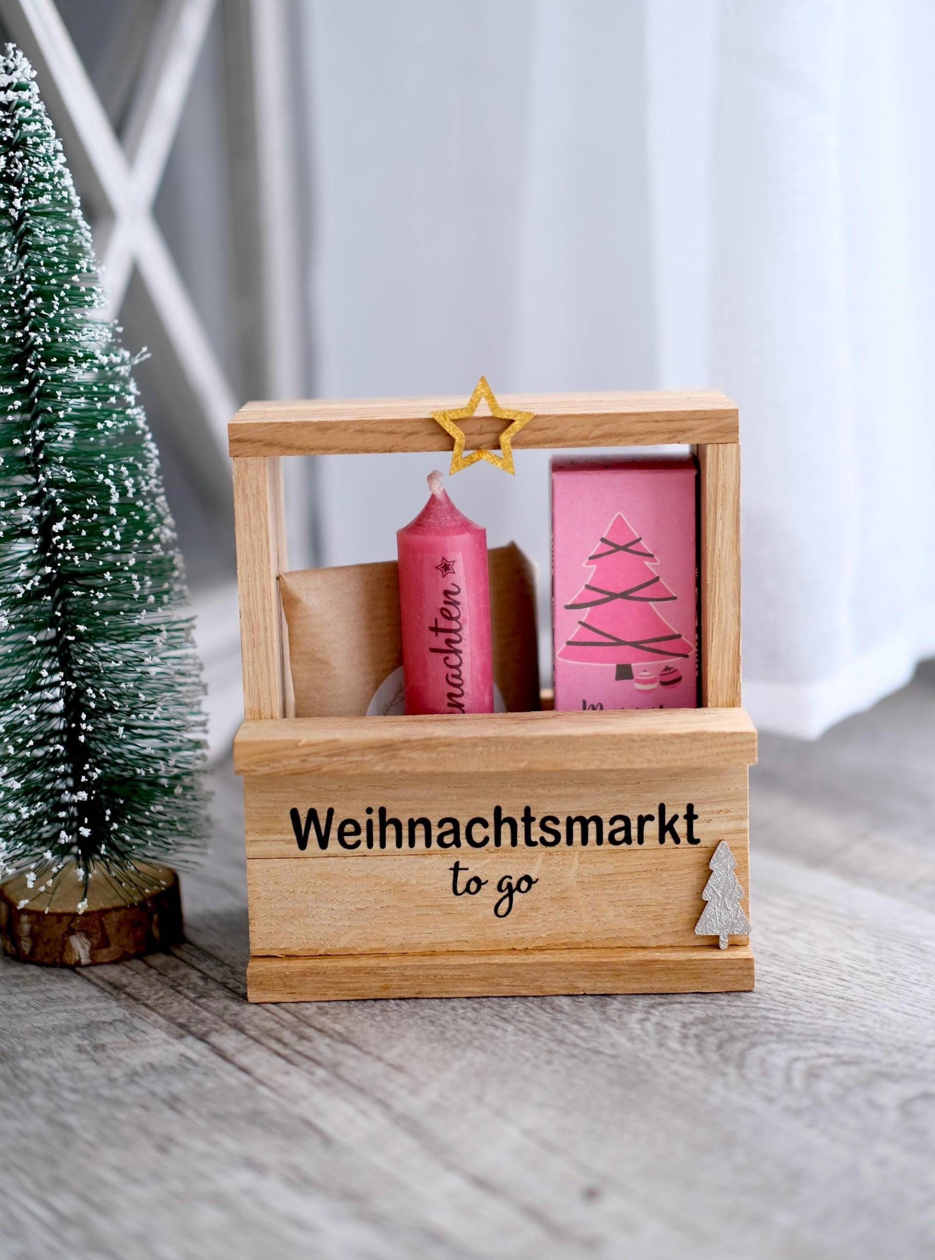 Weihnachtsmarkt To Go, Zum Befüllen, Weihnachtsgeschenk, Kerzen, Badesalz, Schokolade, Holzgeschenk, Geschenkidee Weihnachten, Advent von Etsy - PlotterbyCelli