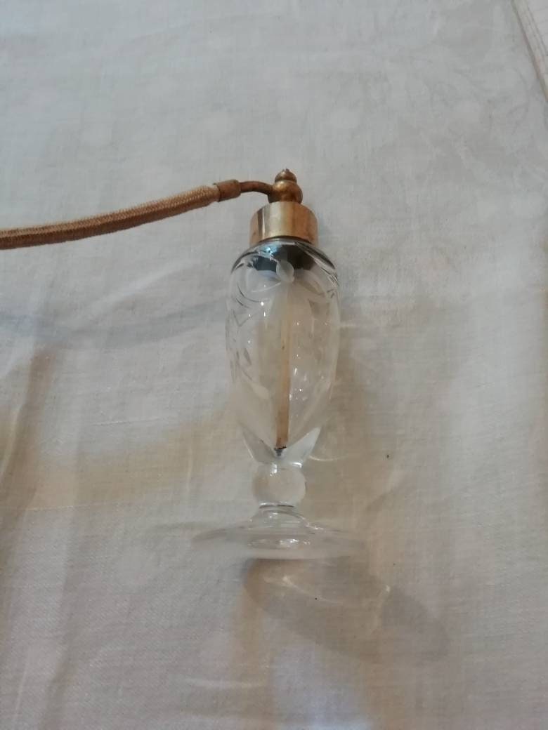 Parfümflasche Aus Geätztem Glas von Etsy - Pollyvintagera