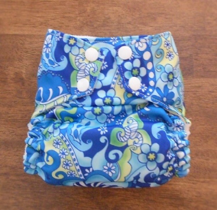 Blaue Blumen Einheitsgröße Aio Blaue Blumen Einheitsgröße Aio von Etsy - PoopsnGigglesDiapers
