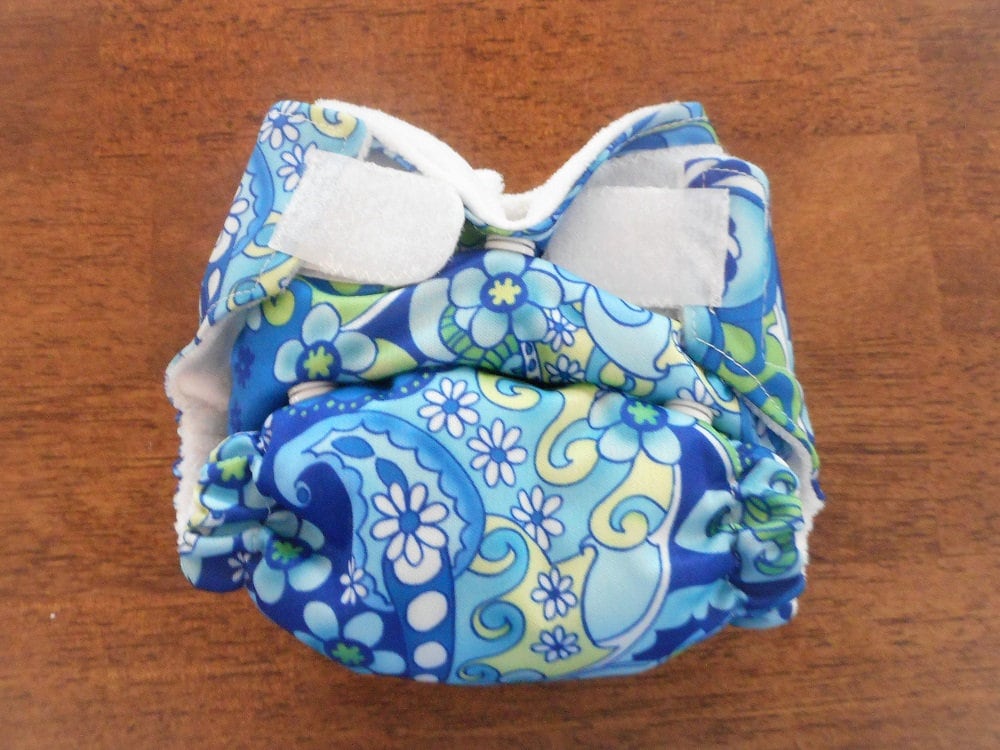Blaue Blumen Neugeborenen Aio Mit Nabel Snap-Down von Etsy - PoopsnGigglesDiapers