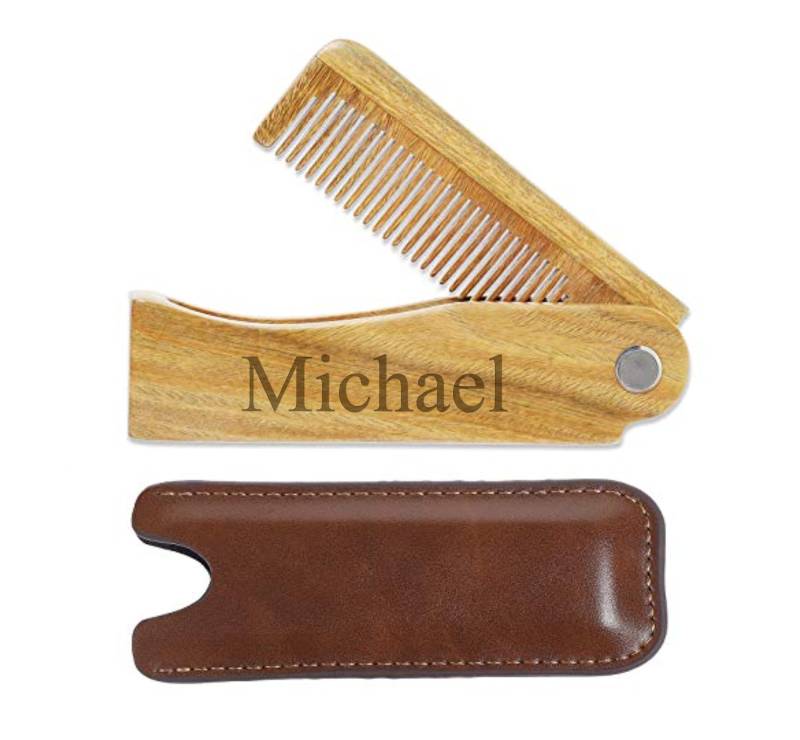 "Personalisierte Holzkamm & Scheide Haar Bart Schnurrbart Trauzeugen Geschenk Für Ihn Papa Männer Trauzeuge Bräutigam Geburtstag Opa Individuell von Etsy - PrecisionMemory