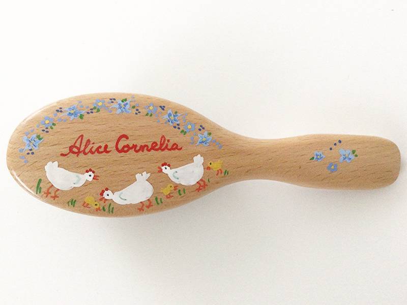 Personalized Haarbrush Hennen & Blaue Blumen Design von Etsy - PresentsPerfection