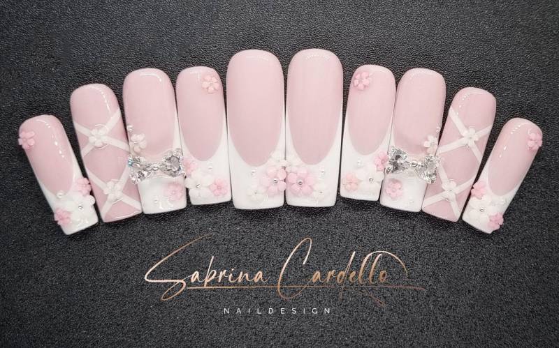 French Ballerina in Verschiedenen Formen Und Längen Wiederverwendbare Press On Nails von Etsy - PressOnNailsSC