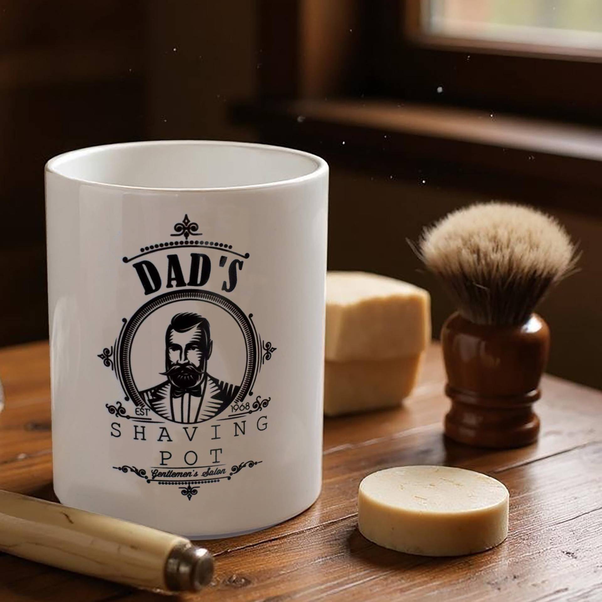 Dads Rasiertopf Mit Personalisiertem Est Datum Dads Rasiertopf Mit Personalisiertem Est Datum von Etsy - PrestigeGiftware