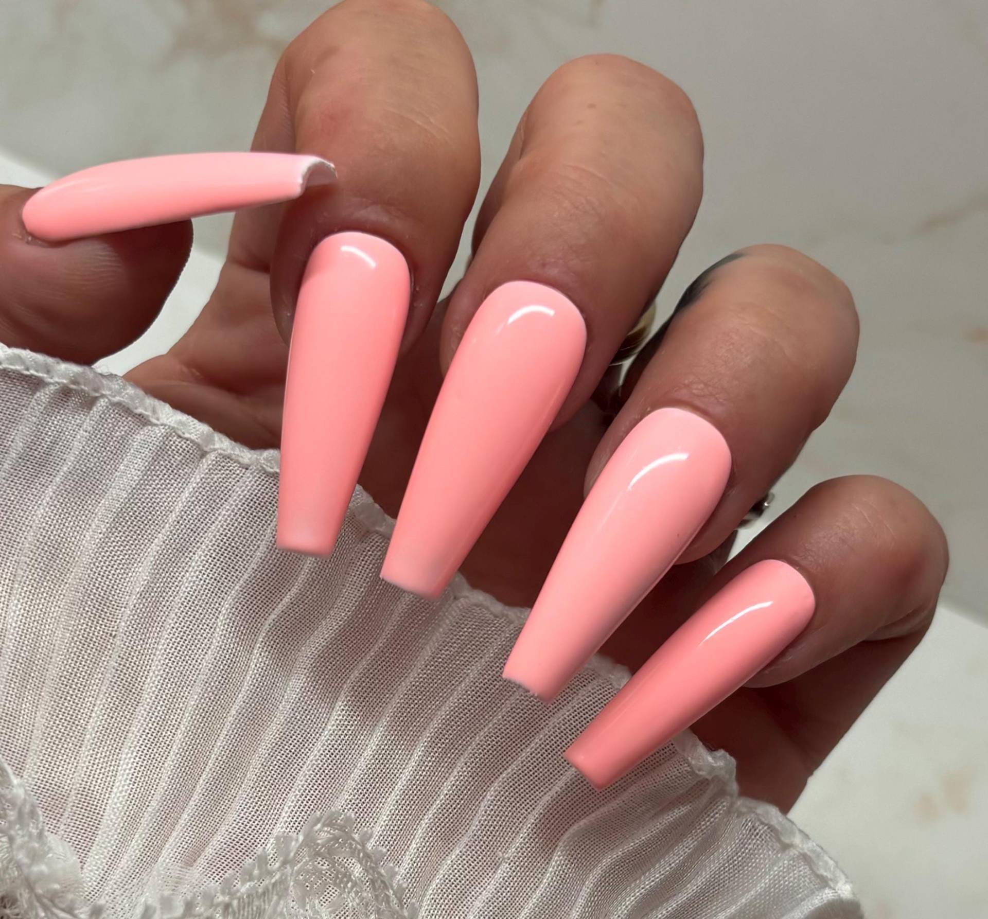 Press On Nails Flamingo Rosa Weiß Basic von Etsy - PrincessNails01
