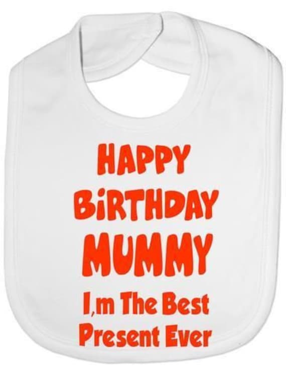 Alles Gute Zum Geburtstag Mama Baby Lätzchen - Lustiges Geschenk Aus Baumwolle von Etsy - Print4ustore