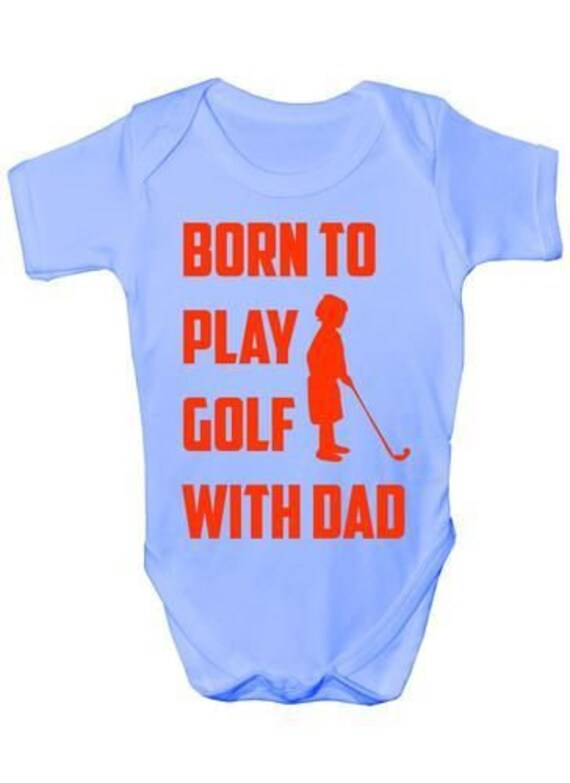 Born To Play Golf Mit Papa Sport Funny Baby Onesie Weste Geschenk Kleidung von Etsy - Print4ustore