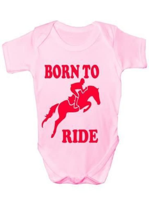 Born To Ride Reiten Pony Baby Onesie Weste Kleidung Lustiges Geschenk von Etsy - Print4ustore
