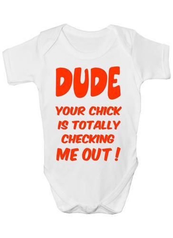 Dude Ihr Küken Check Me Out Baby Body Weste Kleidung Lustiges Geschenk von Etsy - Print4ustore