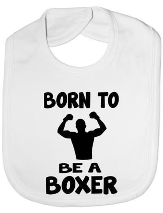 Geboren, Um Ein Boxer Lustige Baby Kleinkind Neugeborenen Lätzchen Geschenk Zu Sein von Etsy - Print4ustore