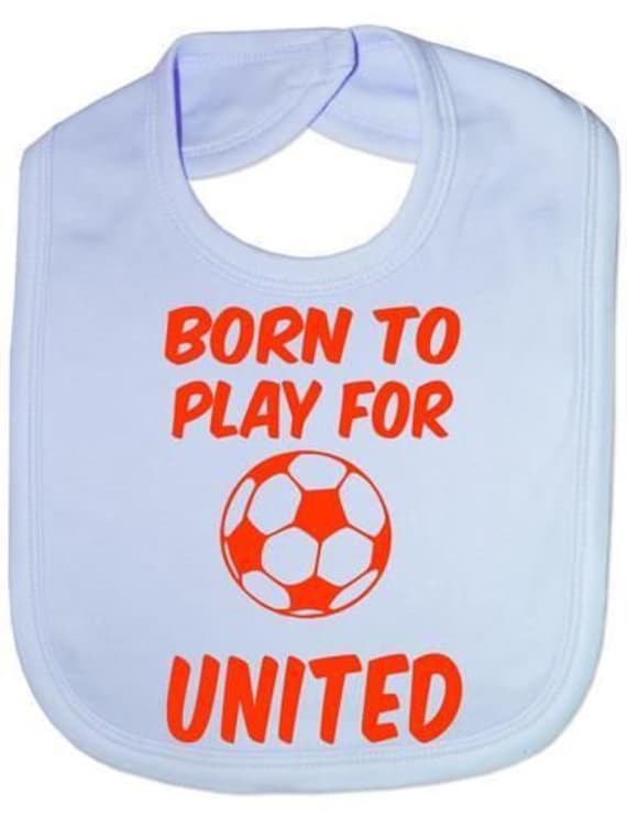 Geboren, Um Für Manchester Utd Lustige Baby Kleinkind Neugeborene Lätzchen Geschenk Zu Spielen von Etsy - Print4ustore