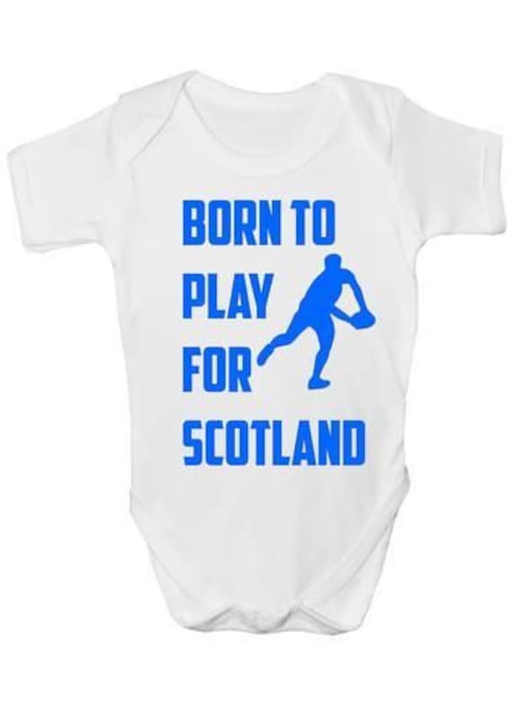 Geboren, Um Für Schottland Rugby Baby Body Weste Kleidung Lustiges Geschenk Zu Spielen von Etsy - Print4ustore