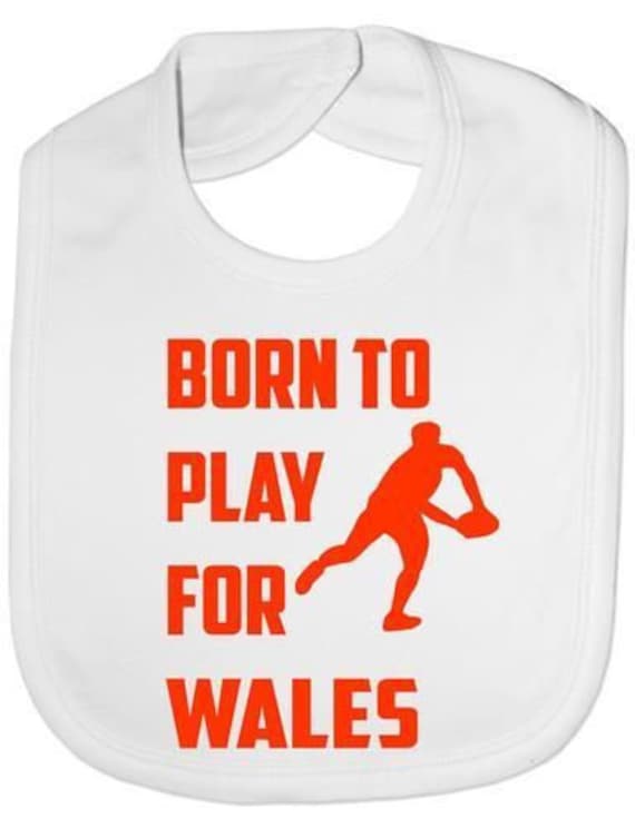 Geboren, Um Für Wales Rugby Lustige Baby Kleinkind Neugeborenen Lätzchen Geschenk Zu Spielen von Etsy - Print4ustore