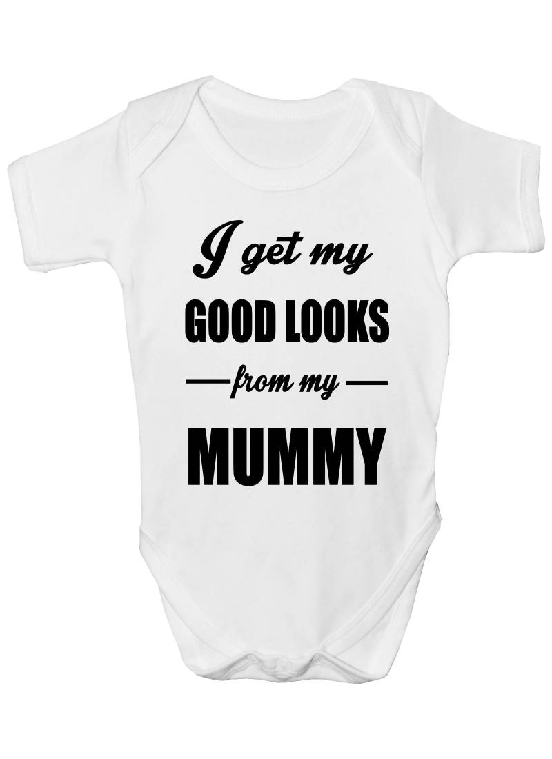 I Get Good Looks From My Mummy Mom Boys Girls Baby Babygrow Geschenk von Etsy - Print4ustore