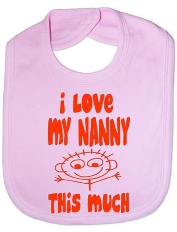 Ich Liebe Meine Nanny Diese Viel Lustige Baby Kleinkind Neugeborenen Lätzchen Geschenk von Etsy - Print4ustore