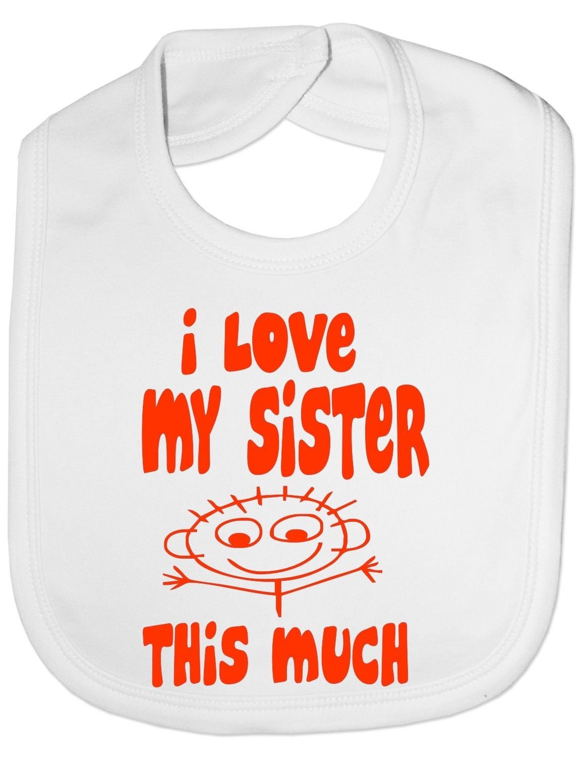 Ich Liebe Meine Schwester Diese Viel Lustige Baby Kleinkind Neugeborenen Lätzchen Geschenk von Etsy - Print4ustore