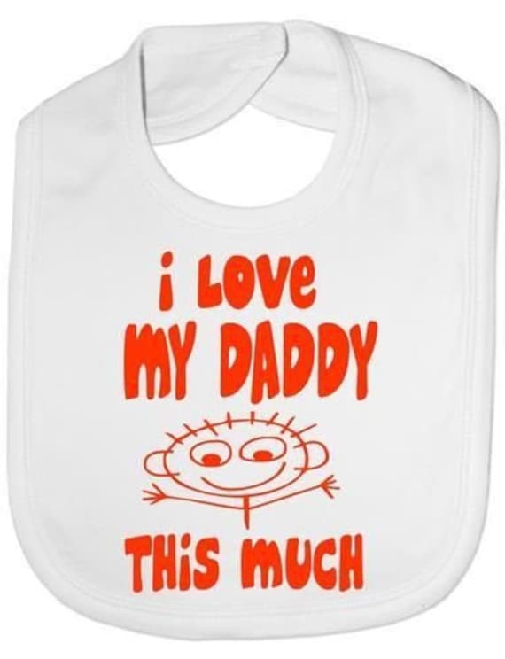 Ich Liebe Meinen Papa Diese Viel Lustige Baby Kleinkind Neugeborenen Lätzchen Geschenk von Etsy - Print4ustore