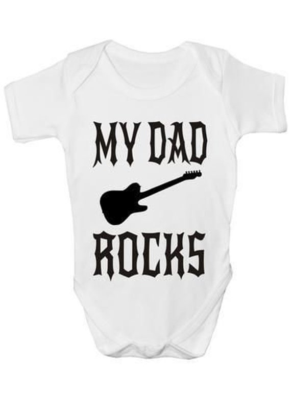 Mein Vater Rockt Lustige Babygrow Weste Baby Kleidung Geschenk von Etsy - Print4ustore