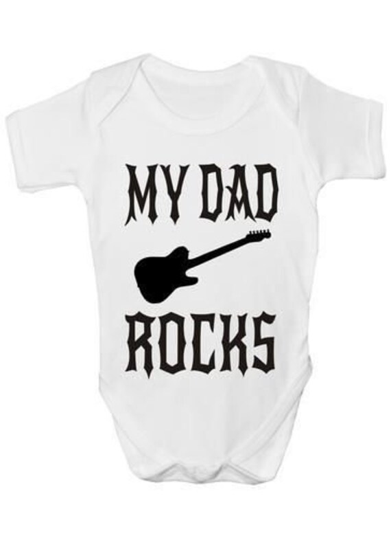 Mein Vater Rockt Lustige Babygrow Weste Baby Kleidung Geschenk von Etsy - Print4ustore