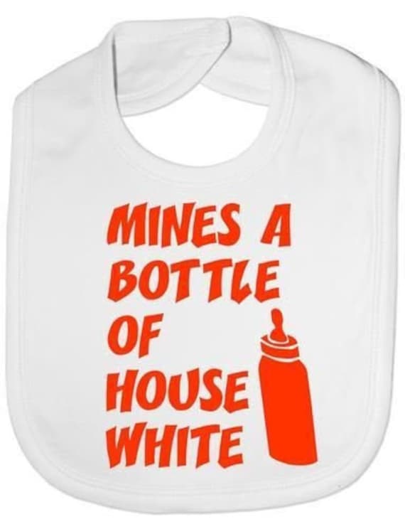 Meine Ist Eine Flasche Haus Wein Lustige Baby Kleinkind Neugeborenel Lätzchen Geschenk von Etsy - Print4ustore