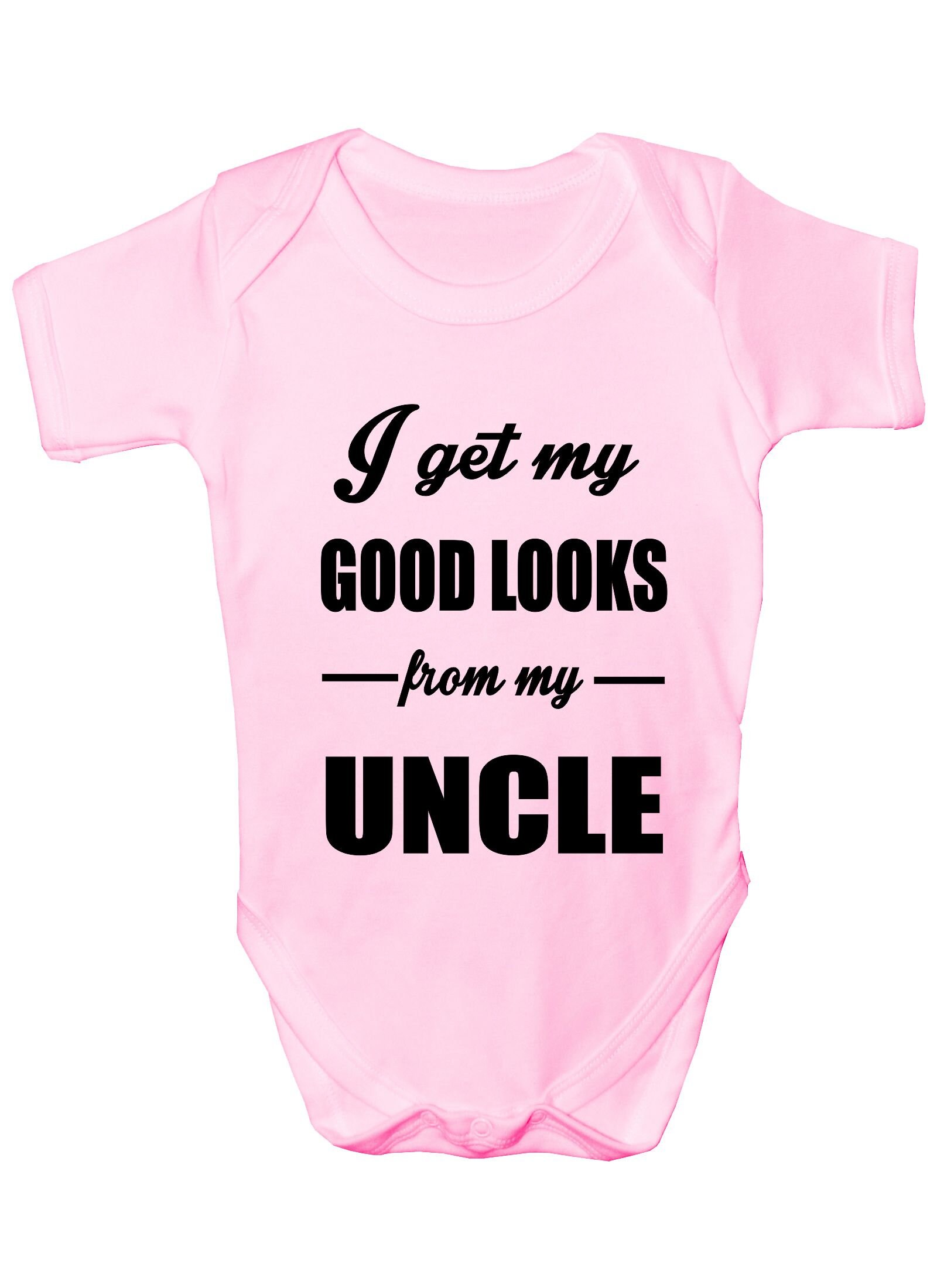 Print4U I Get Good Looks Von Meinem Onkel Jungen Mädchen Babygrow Geschenk von Etsy - Print4ustore