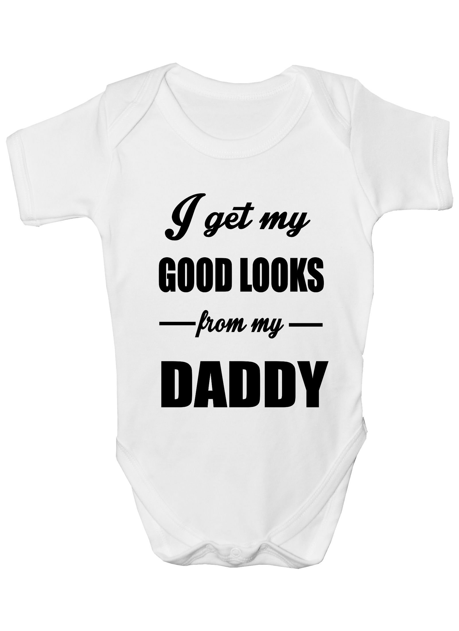 Print4U Ich Bekomme Gute Blicke Von Meinem Papa Jungen Mädchen Baby Babygrow von Etsy - Print4ustore