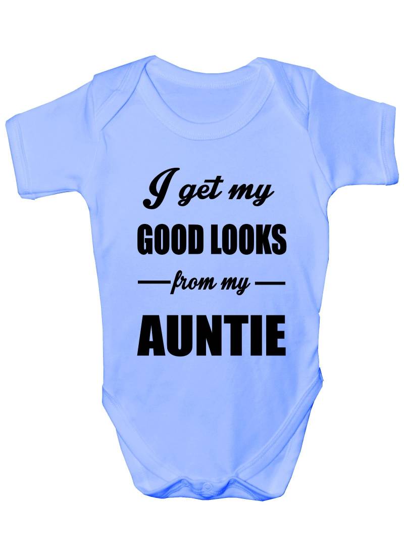 Print4U Ich Bekomme Gute Blicke Von Meiner Tante Jungen Mädchen Baby Babygrow von Etsy - Print4ustore