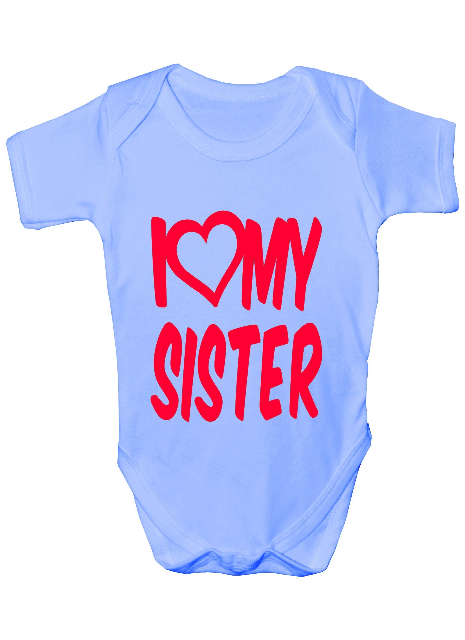 Print4U Ich Liebe Meine Schwester Jungen Mädchen Baby Babygrow Geschenk von Etsy - Print4ustore