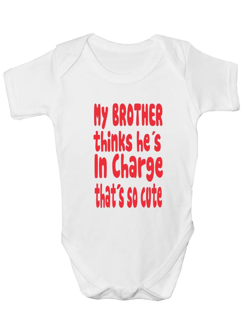 Print4U Mein Bruder Denkt, Er Ist in Charge Lustige Babygrow Body Geschenk von Etsy - Print4ustore