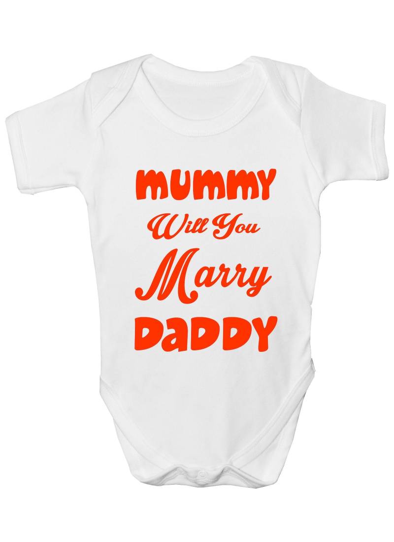 Print4U Mummy Will You Marry Daddy Lustige Jungen Mädchen Babygrow Geschenk von Etsy - Print4ustore