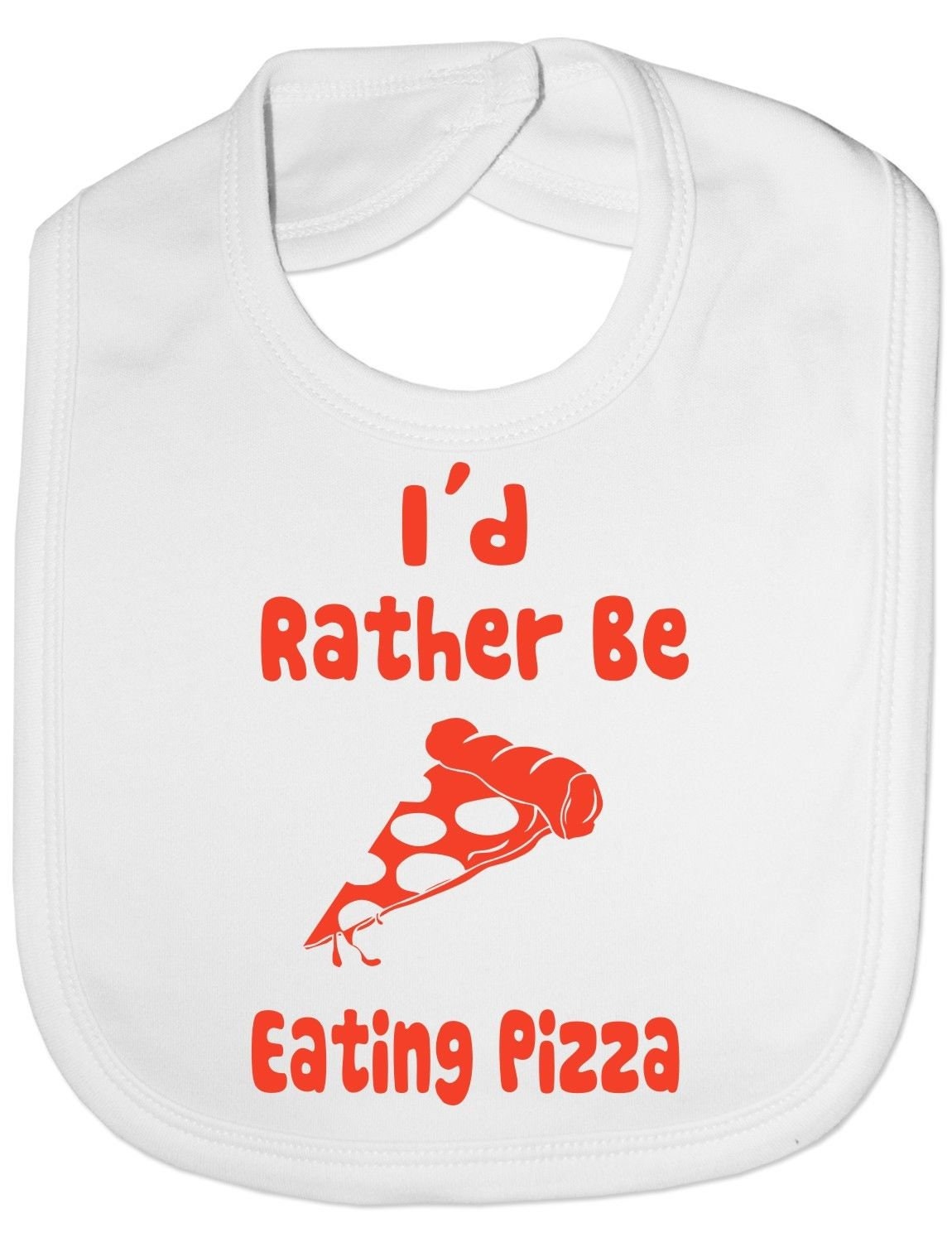 Print4U Unisex Babys Würde Ich Lieber Essen Pizza Lätzchen Eine Größe von Etsy - Print4ustore