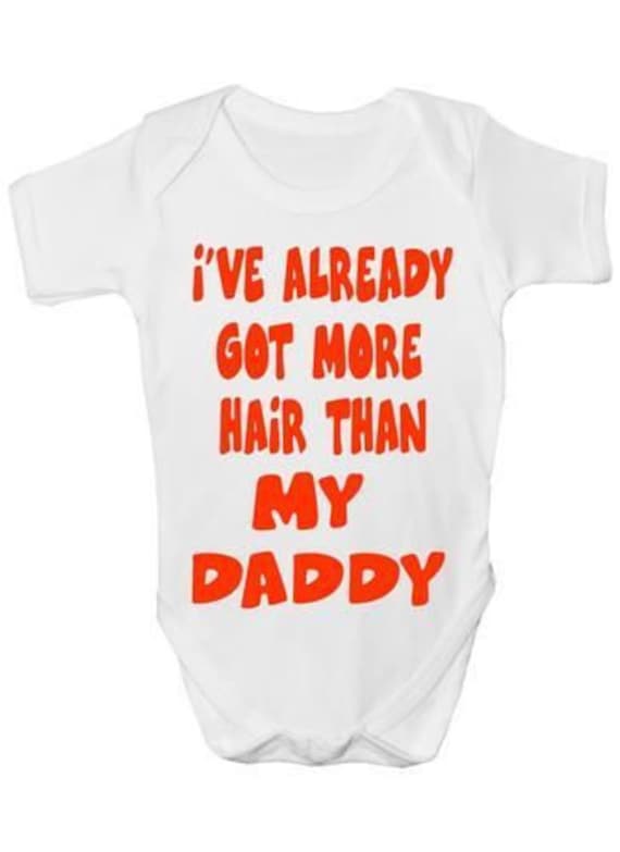 Schon Mehr Haare Als Daddy Baby Body Weste Kleidung Lustiges Geschenk von Etsy - Print4ustore