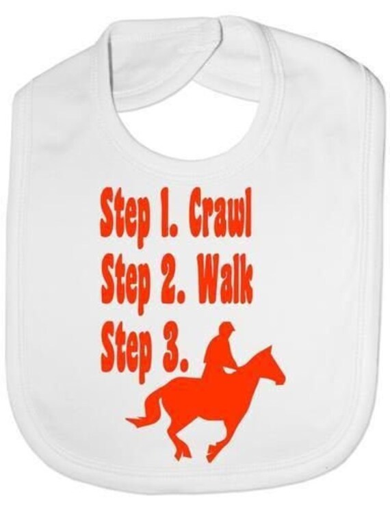 Schritte Zu Einem Reiten Lustige Baby Kleinkind Neugeborene Lätzchen Geschenk von Etsy - Print4ustore