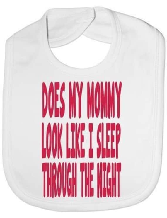 Sieht Mama Aus Wie Ich Schlafe Lustige Baby Kleinkind Neugeborene Lätzchen Geschenk von Etsy - Print4ustore
