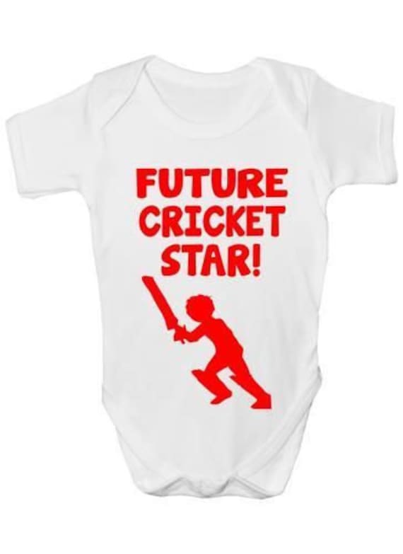 Zukunft Cricket Star Sport Baby Body Weste Kleidung Lustiges Geschenk von Etsy - Print4ustore