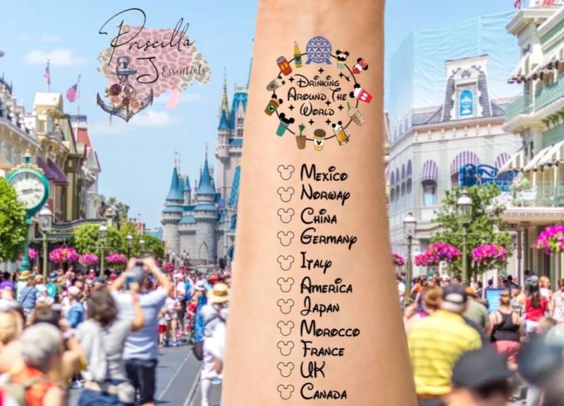 Trink Überall Auf Der Welt Checklistentattoo, Rund Um Den Weltpass, Essen Und Weinfest Tattoo, Bach Ganzen von Etsy - PriscillaJEssentials