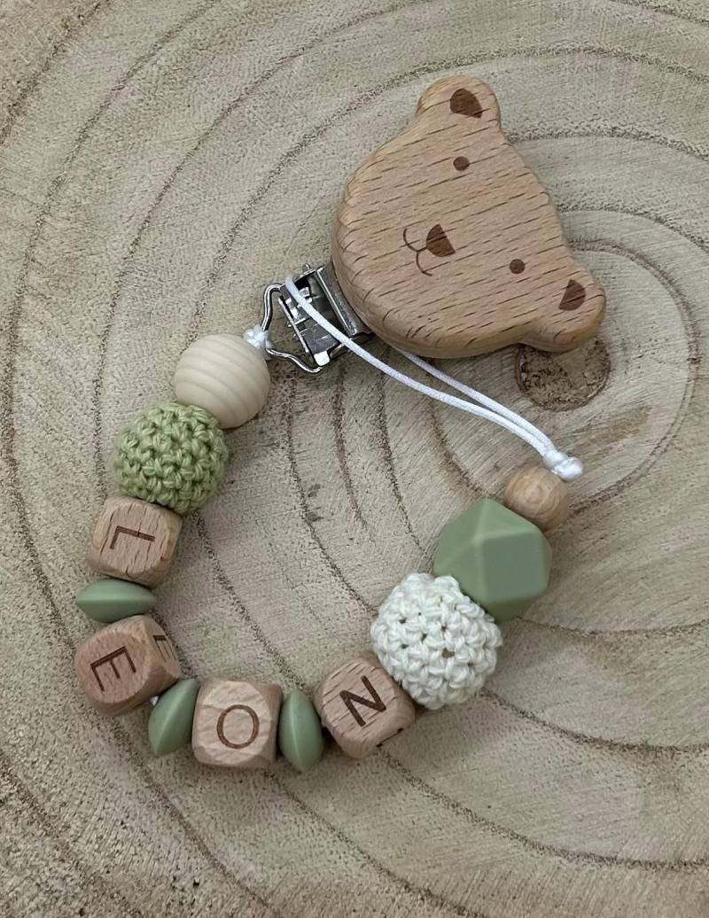 Schnullerkette Mit Namen Personalisiert Graviert Geschenk Taufe/Geburt Verschiedene Schriftarten Clips Babygeschenk von Etsy - PureDesignBabyHerz