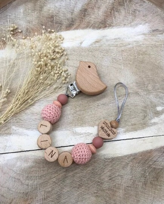 Schnullerkette Mit Namen Personalisiert Graviert Geschenk Taufe/Geburt Schnullerkette Mit Namen Personalisiert Graviert Geschenk Taufe/Geburt von Etsy - PureDesignBabyHerz